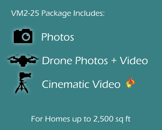 Views Media Real Estate Photo & Cinematic Video Package - up to 2,500 sq ft